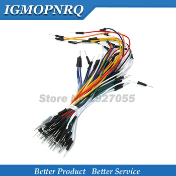

65pcs/lot Breadboard Jump Wire Cable Male to Male Flexible Wires for Breadboard DIY Starter Kit free shipping