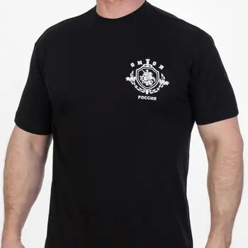 

T-shirt with Russian Police T-Shirts Russia Putin Military Cult Men's Clothing Two Siedes