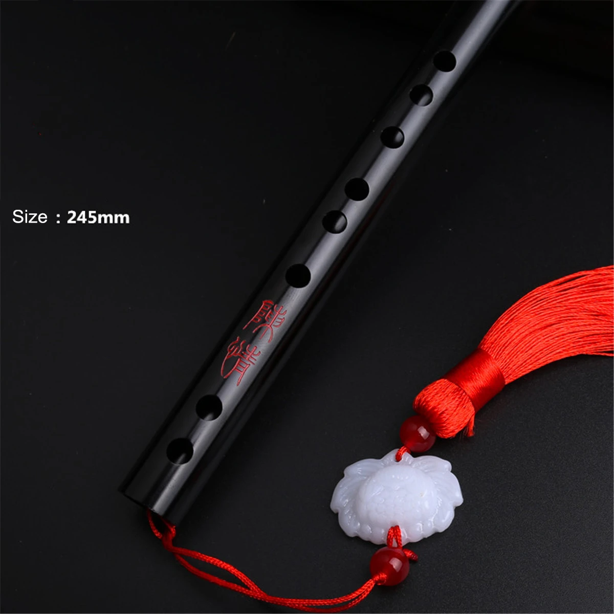 Guqin флейта Инь Ху фу для винных бутылок Mo Dao Zu Shi Косплей Grandmaster Demonic культивирование Wei Wuxian LanWangji аниме Prop Игрушка - Цвет: Black Flute