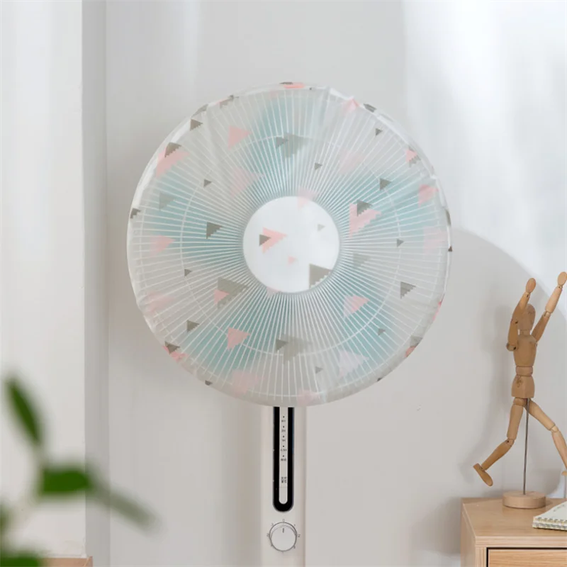 PEVA Electric Fan Dustproof Protective Cover Household Floor Fan Protection Bag Cartoon Printing Cover Round Dustproof