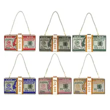 

Dollar Cash Bag Rhinestone Money Shoulder Bag Bill Diamond Clutch Purse Funny Party Handbag Women Novelty Shinnie Shoulderbag