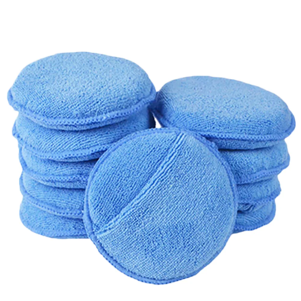 

Soft Microfiber Car Wax Application Pad Polishing Sponge To Apply And Remove Automatic Care Wax 1 pc or 10 pcs.