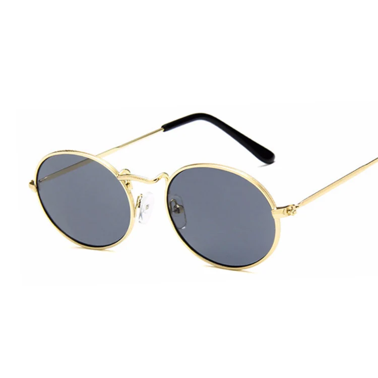 Vintage Oval Style Sunglasses Woman Metal Frame Retro Sun Glasses Male Female Clear Mirror Small Round Gafas De Sol Para Hombre coach sunglasses Sunglasses