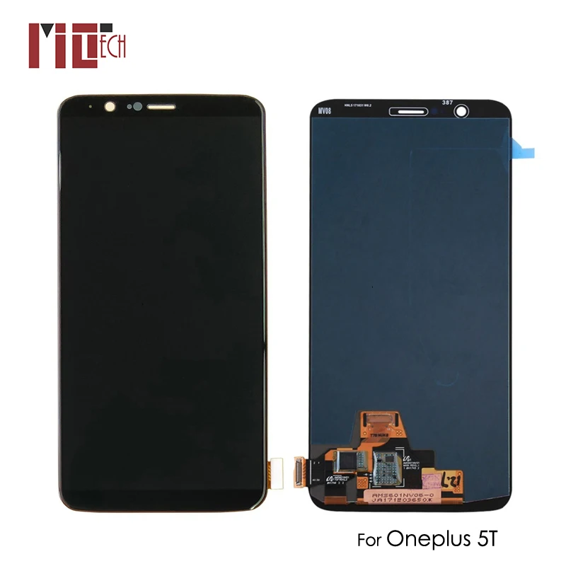 

TIANMA AMOLED LCD For OnePlus 5T A5010 LCD Display Touch Screen Digitizer Assembly Replacement Repair Part Black No Frame