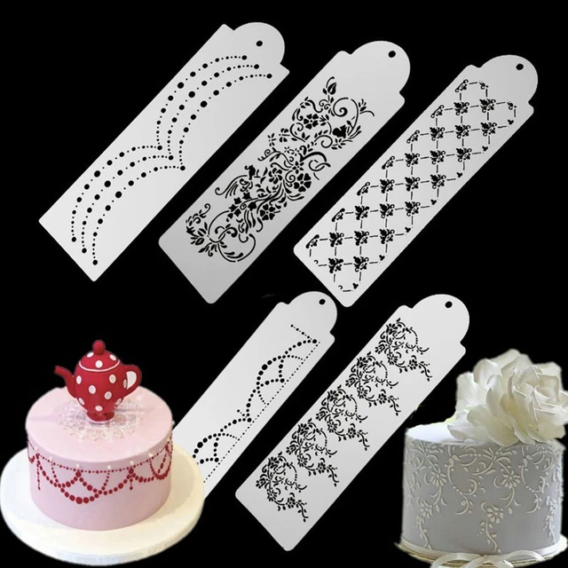 Cake Mould Cake Boder Stencils Template Bakeware Tools Drawing Mold Cake  Stencil
