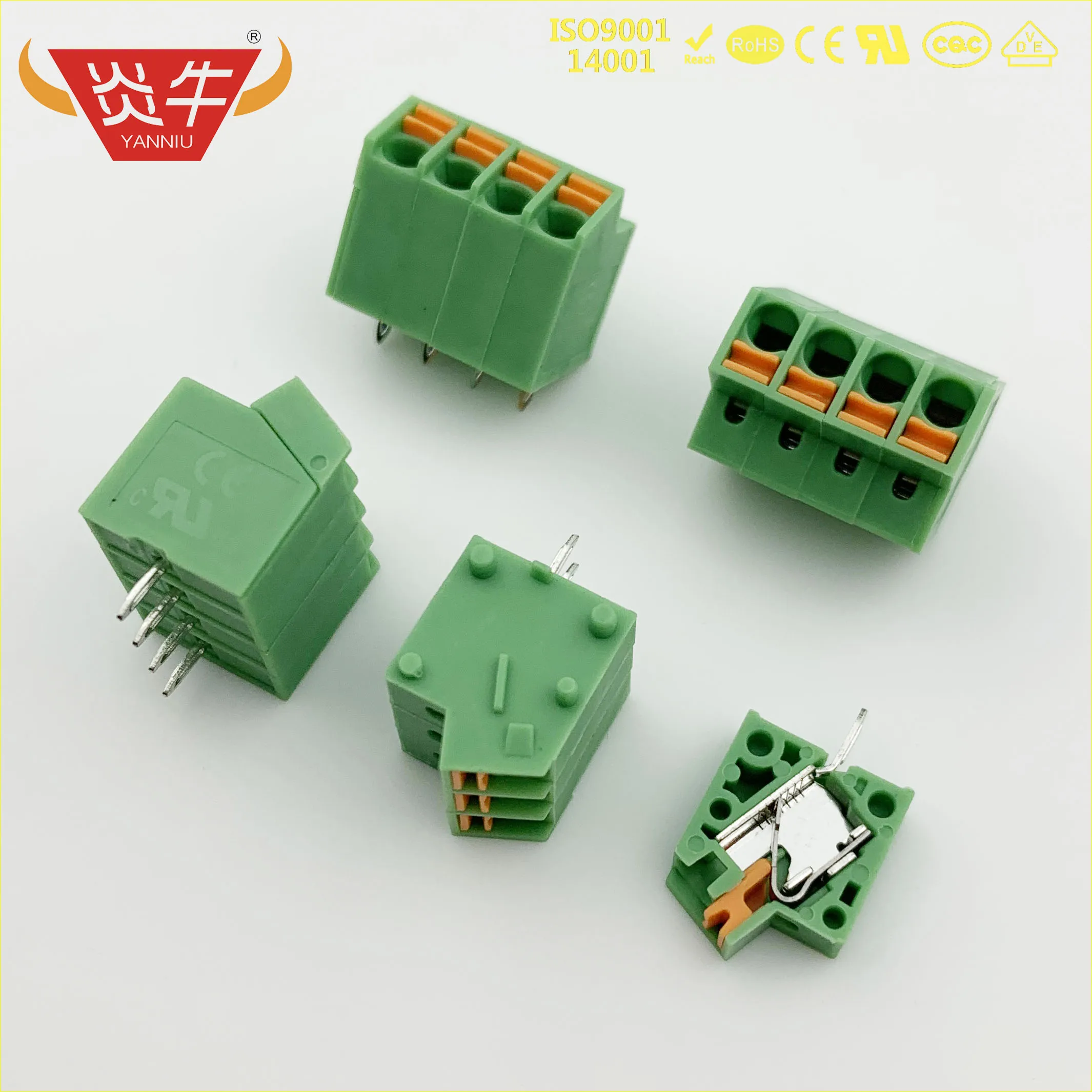Terminais da Mola do Pwb de Kf250nh Blocos Dg246 3.5mm 2pin Sp12pin Spta 1 – 2-35 1752104 Phoenix Contato Degson Kefa 3.5 2 p 12
