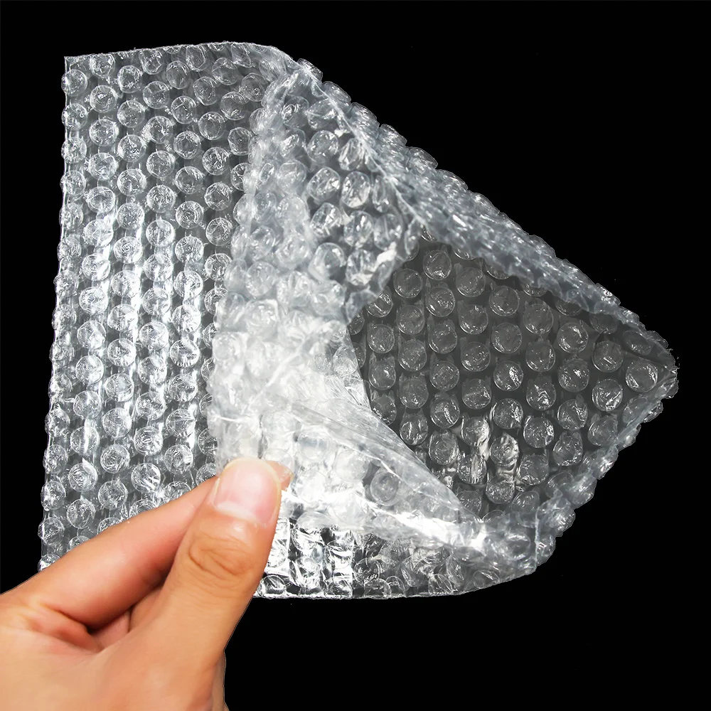 5 size Plastic Protective Wrap Envelope White Bubble Foam Packing Bags Clear Shockproof Bag Double Film Cushioning Bag 50pcs packing pouches