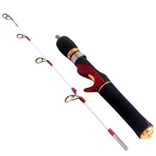 Удочка для подледной рыбалки 55 см, 2 секции, спиннинговое литье, удочка для детской ручки, зимняя удочка для подледной рыбалки, металлическая уличная Рыболовная Снасть