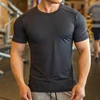 2023 Men short sleeves Running T-Shirts, Quick Dry Sport T-Shirts, Fitness Gym Running Shirts,Breathable Round collar Sportswear 5