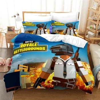 

New Games PUBG Pattern 3d Bedding Set Cartoon Cute Mini Star Wars Printed Duvet Cover Pillowcase Europe/Australia/USA King Size