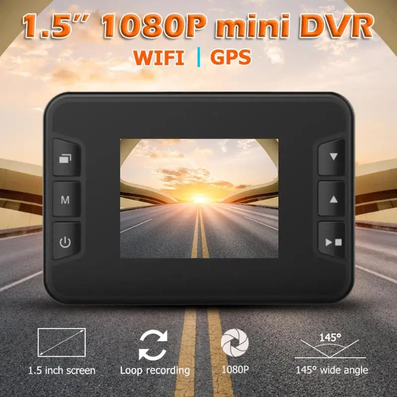 HR802B мини FHD 1080p WiFi Автомобильный видеорегистратор Камера AR0237 сенсор 1,5 дюймов Dashcam