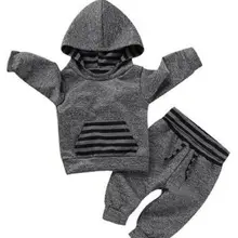 Для мальчиков ясельного возраста одежда Одежда для новорожденных для маленьких мальчиков Одежда для детей Топы с капюшоном, толстовки, штаны; комплект с леггинсами