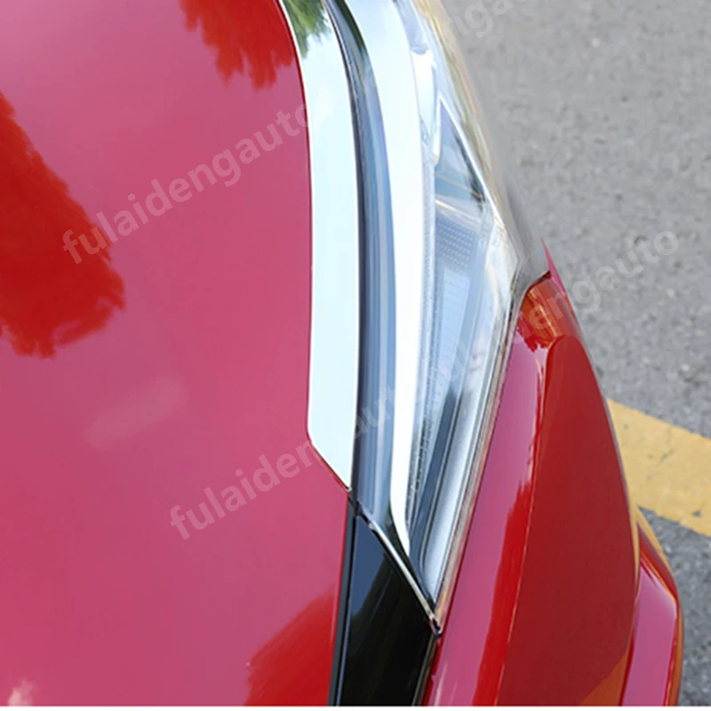 Для Toyota CHR C-HR- углеродное волокно ABS хромированные, для передних фар Брови Веки крышка отделка автомобиля Стайлинг Аксессуары