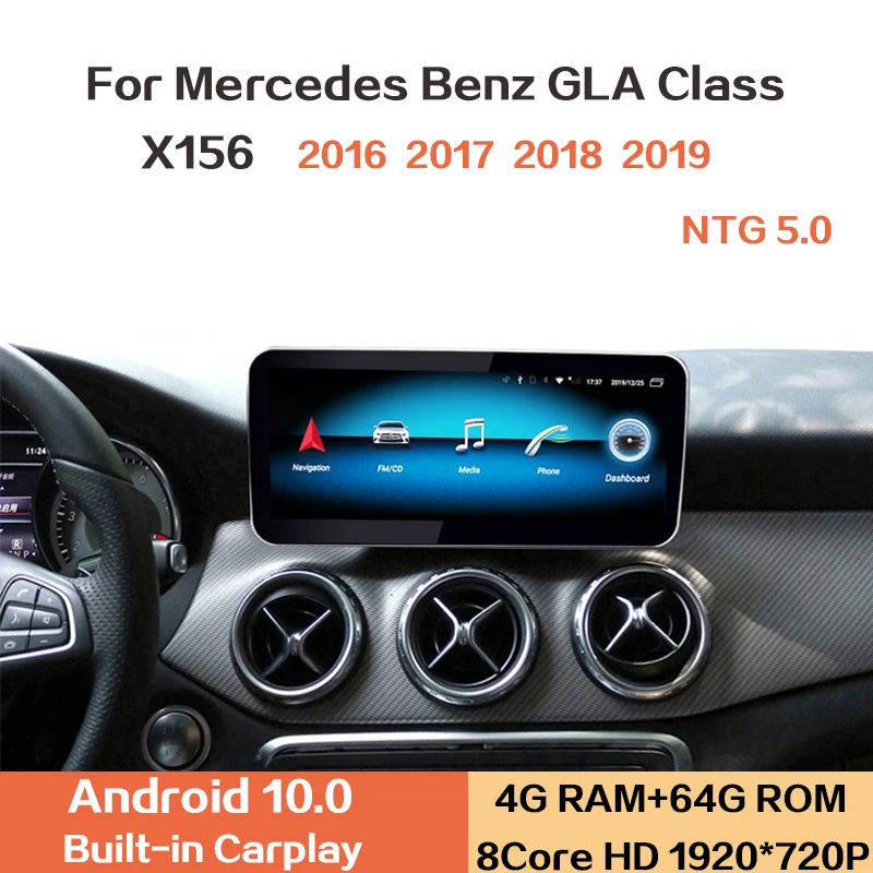 

For Mercedes Benz GLA Class X156 2016 2017 2018 2019 NTG5.0 Android10.0 Car Radio GPS Multimedia Navigation Carplay