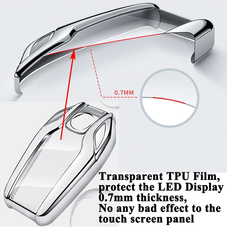 SEEYULE ТПУ Автомобильный светодиодный Дисплей ключ чехол Аксессуары для BMW 5 6 7 G11 G12 G30 G31 G32 i8 I12 I15 X3 G01 X4 G02 X5 G05 X7 G07