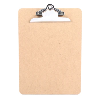 

Vintage A4 File Clipboard Rounded Corners Drawing Writing Board Heavy Duty Clip Menu Board with Hanging Hole (8 Pcs)