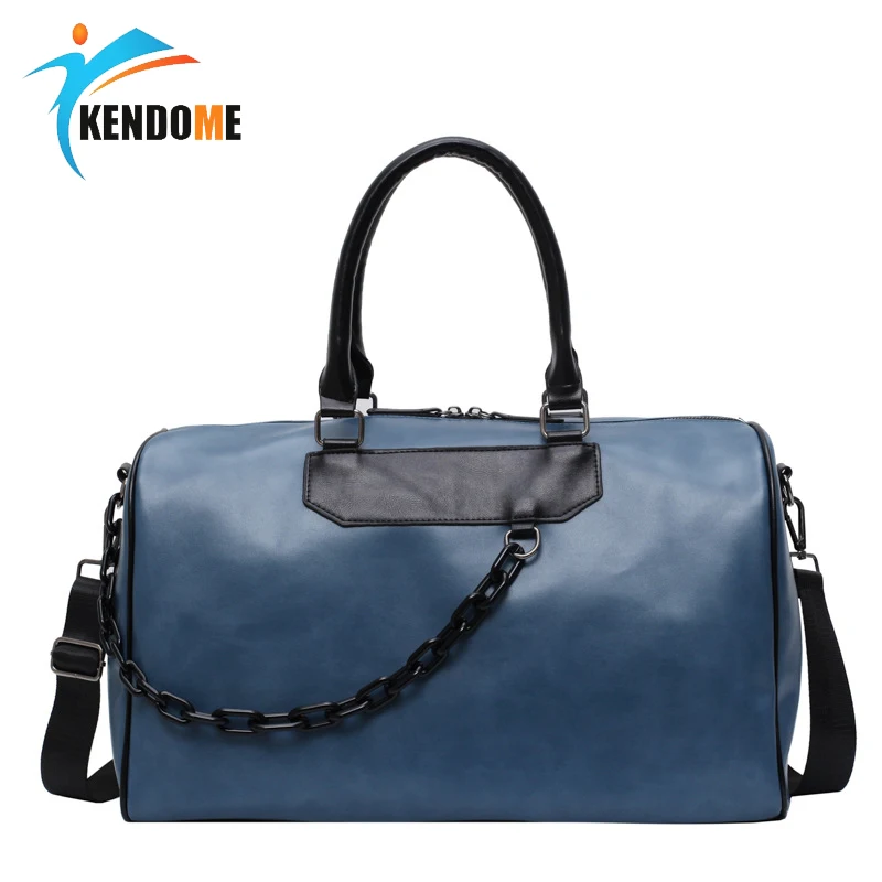 

Men Sport Gym Bag Women Fitness Pu Leather Handbag Large Travel Gym Bag 2020 Black Blue Pu Shoulder Bag Sac De Sport 2 Size