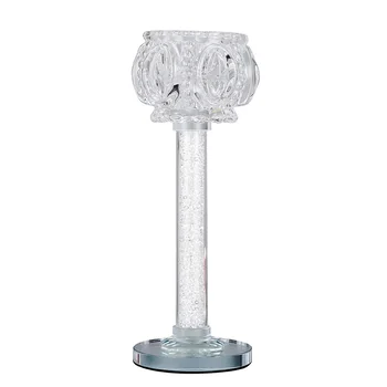 

Brand New Crystal Cut Glass Candlestick Candle Holder Candle Stand Tea Light For Coffee Dining Table Centerpieces Wedding CH174