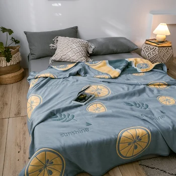 

100% Cotton Blanket Quilt Soft Fabric Bedspreads for Children Bed Cover Washed Cotton Bedding Sofa Car Throw 150*200cm Wholesale