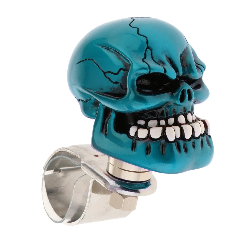 1PC Skull Head Car Steering Wheel Spinner Suicide Knob Handle Booster