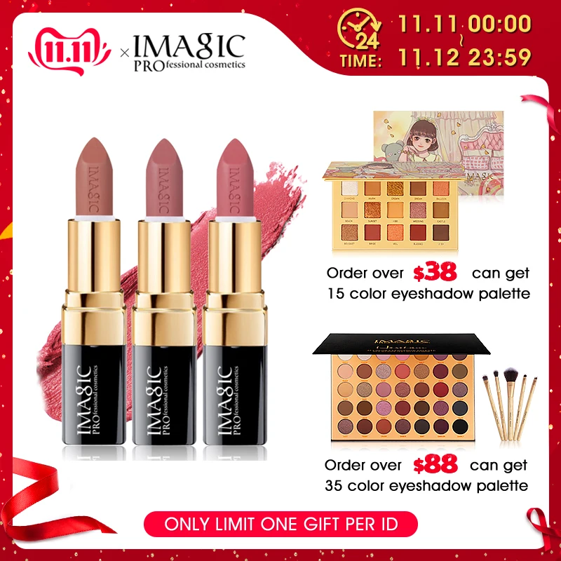 

IMAGIC Makeup Set, everyday use, sexy matte long lasting lipstick, available in 12 colors, suitable for beginners, professionals