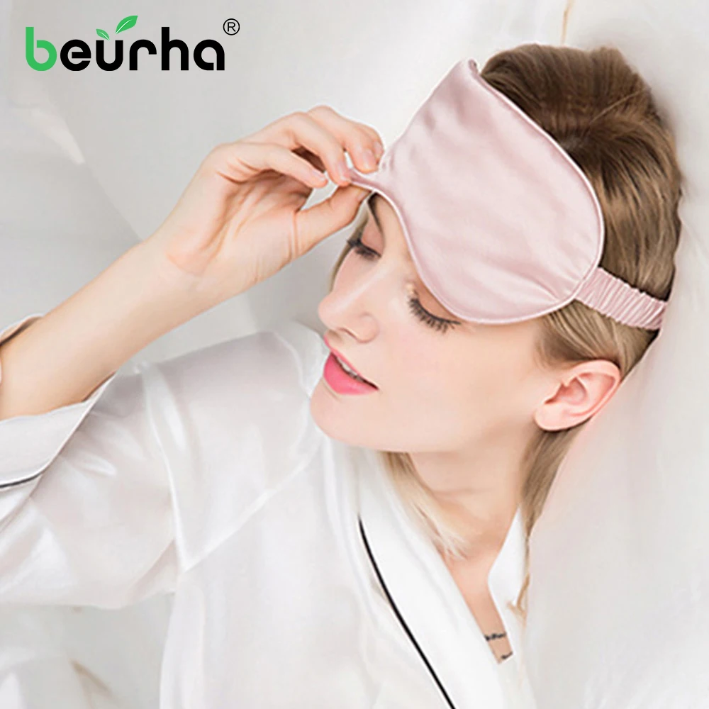 

100% 3D Soft Silk Sleep Shading Eye shade Sleeping Eye Mask Cover Eyepatch Blindfolds Eyeshade Health Sleep Shield Light