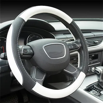 

Car Steering Wheel Cover Universal Leather Auto Steering Wheel Covers Anti-slip Automotive Accessories 5 Colors