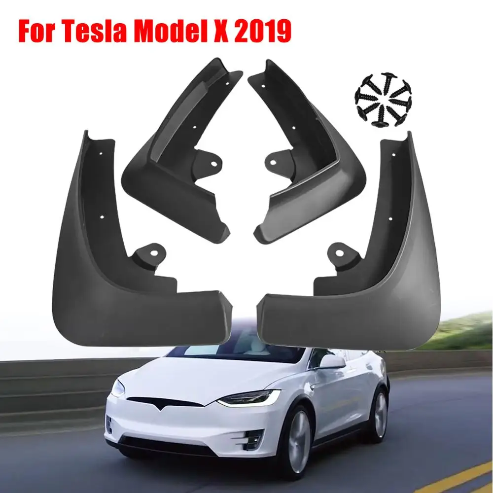 4X Автомобильные Брызговики для Tesla Model X 2019 брызговик аксессуары Универсальные