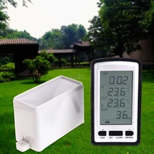 Wireless Rain Meter Gauge Weather Station indoor/outdoor temperature Recorder M13 dropship