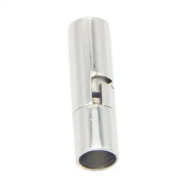 

Stainless Steel Clasp, with Rubber, Column, original color, Sold By Lot, 50 pcs/Lot