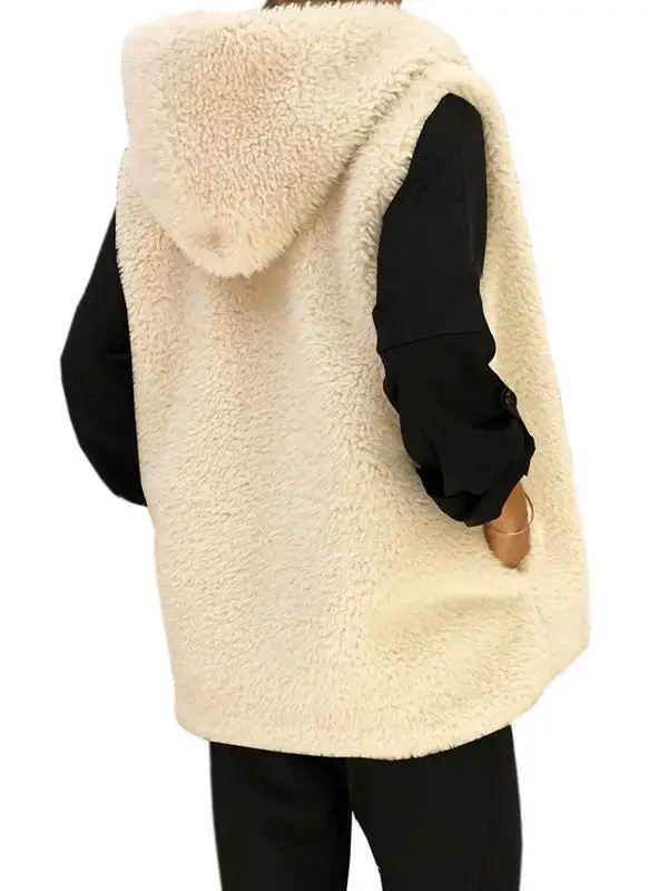 New Arrival Women's Hooded Vest Sleeveless Coat clip Spring and Autumn Loose Female Cardigan cape Sweater Outerwear