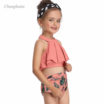 

2020 New Model Kid Girl Bikinis Set Classical Design Girls Two Pieces Swimwear Kids Bathing Suits Baby Swimming Pool Suit