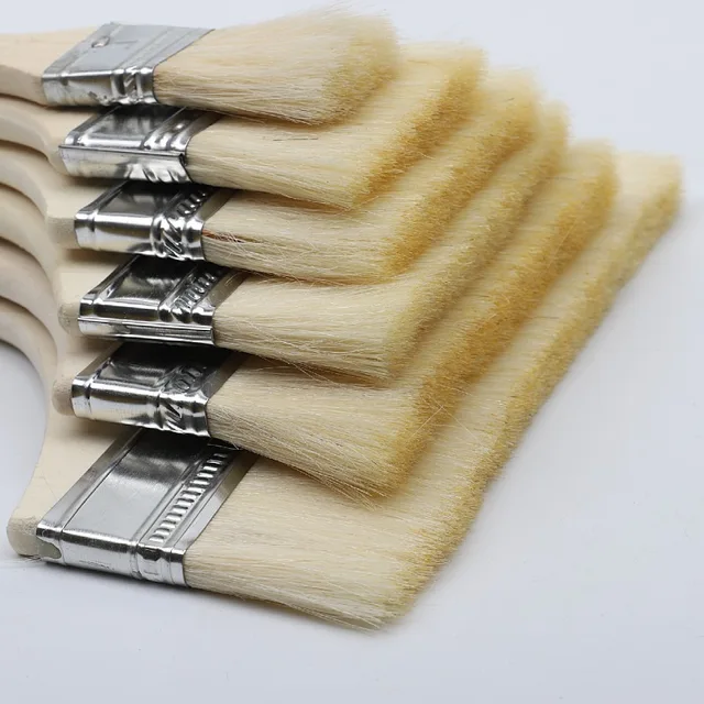 1 Db Élelmiszer -Minőségű Hőálló Barbecue Kefeolaj -Krém Bbq Gyapjúkefe Kemping Sütés Sütőverek Tészta Főző Szerszámok Fa Fogantyú - Image 3