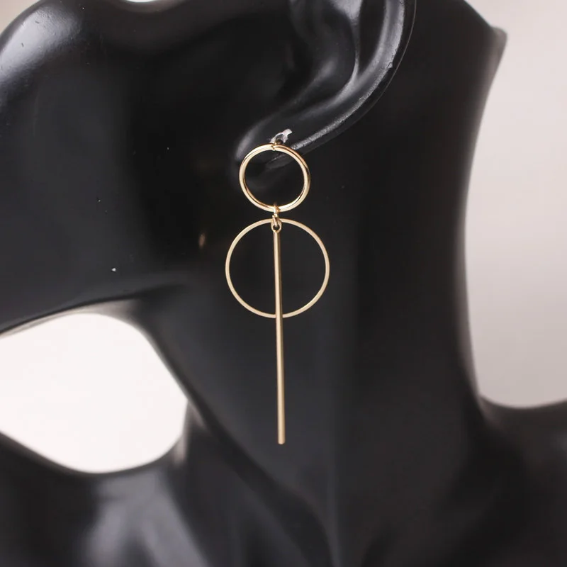 Exaggerated Hollow Geometric Pendants Drop Earrings for Women Big Personality Simple Dangle Earring Long boucle d'oreille dangle earrings