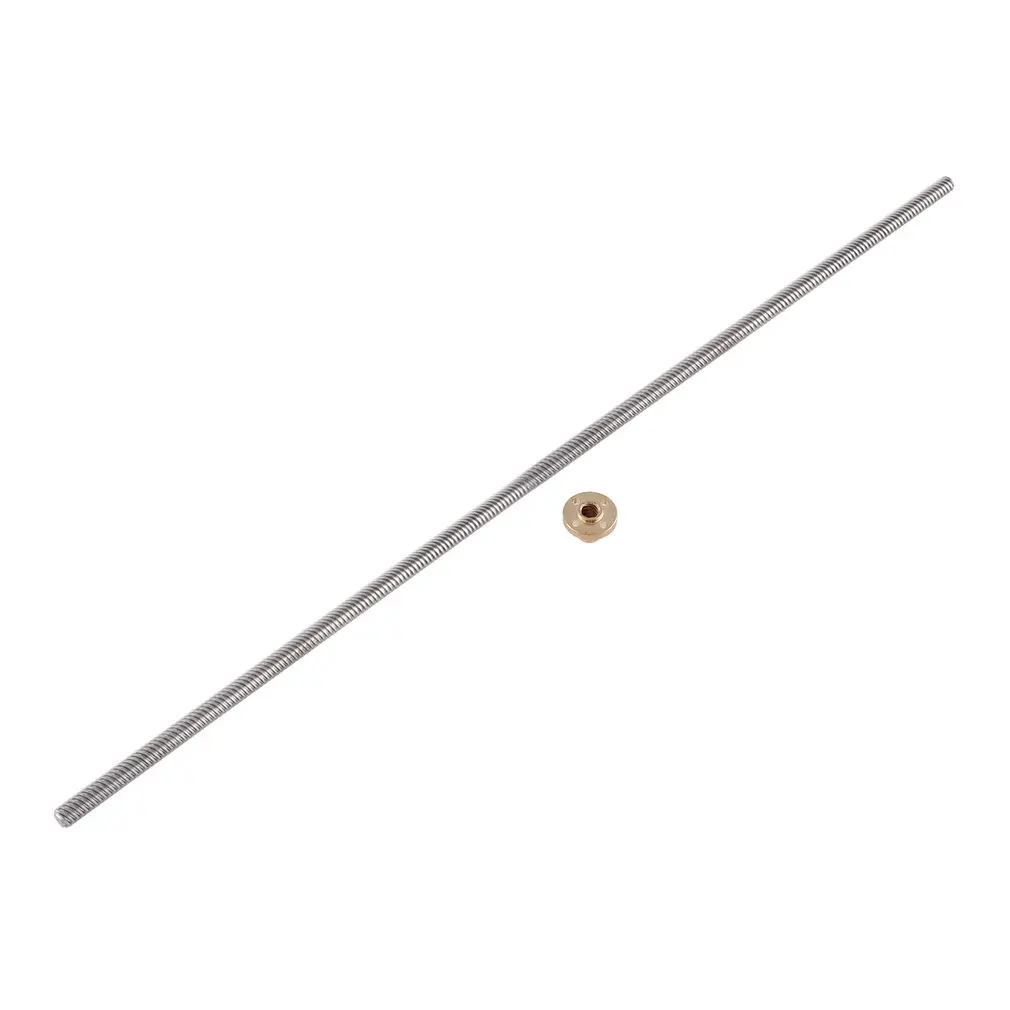 T8 Lead Screw for Reprap 3D Printers Parts Trapezoidal Copper Nuts Leadscrew Part Length 250mm 300mm 350mm 400mm 500mm | Компьютеры и