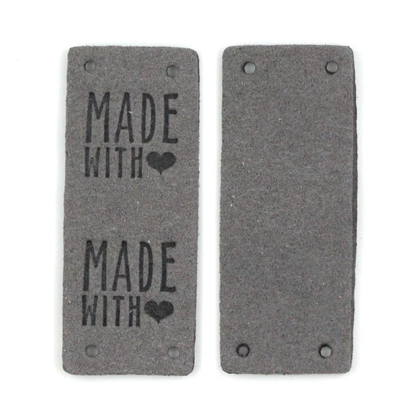 20Pcs Handmade Label Made With Love Labels Leather Tags For Clothes Sew Tags DIY Hand Made Jeans Bags Shoes Garment Accessories