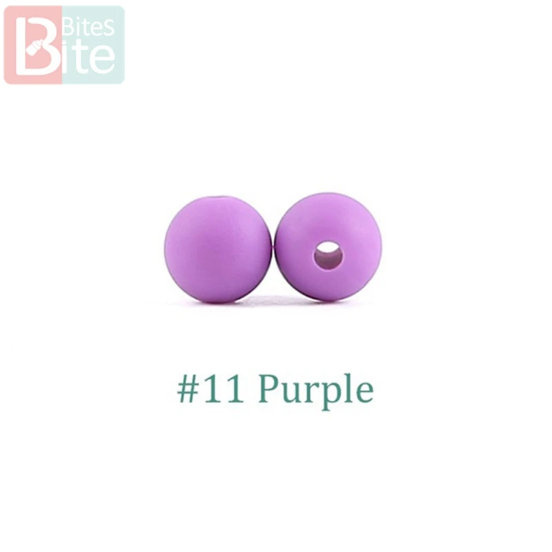 purple 9 мм, 50 шт., силиконовые бусины-перлы, детский прорезыватель, грызун, крошечная удочка, сделай сам, ювелирное изделие для кормления, ожерелье, браслет, соска, цепочка, детский прорезыватель, игрушка - Цвет: purple