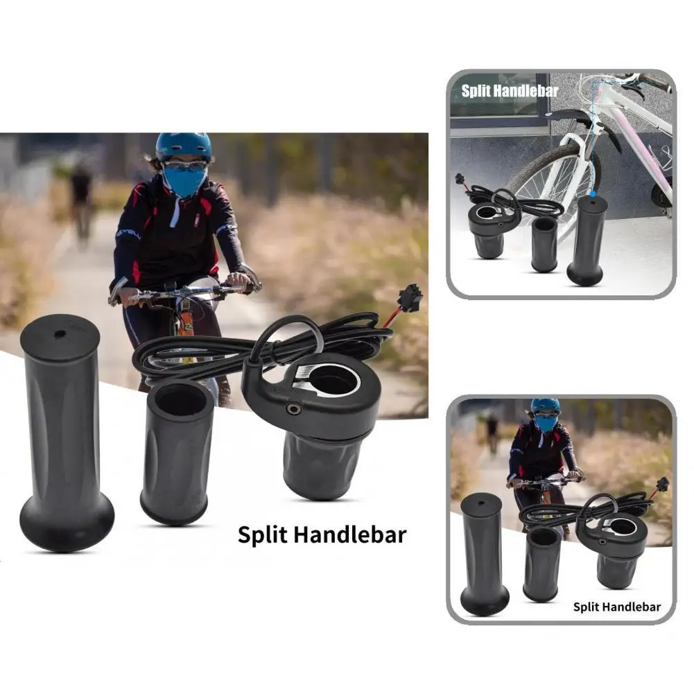 Throttle Handle Grips Black Speed Control Handlebar Split Type Wear