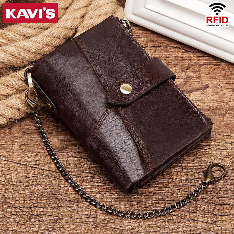 Кошелек KAVIS мужской из натуральной кожи|purse male|men wallets brand luxurymens luxury |