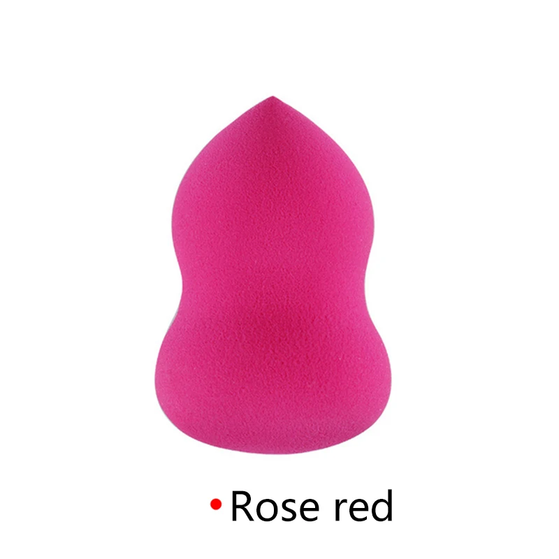Rose Red Косметическая губка для макияжа, пудра, пуховка, гладкая основа, губки для макияжа, высокое качество, косметический спонж, инструмент, 6 цветов - Цвет: Rose Red