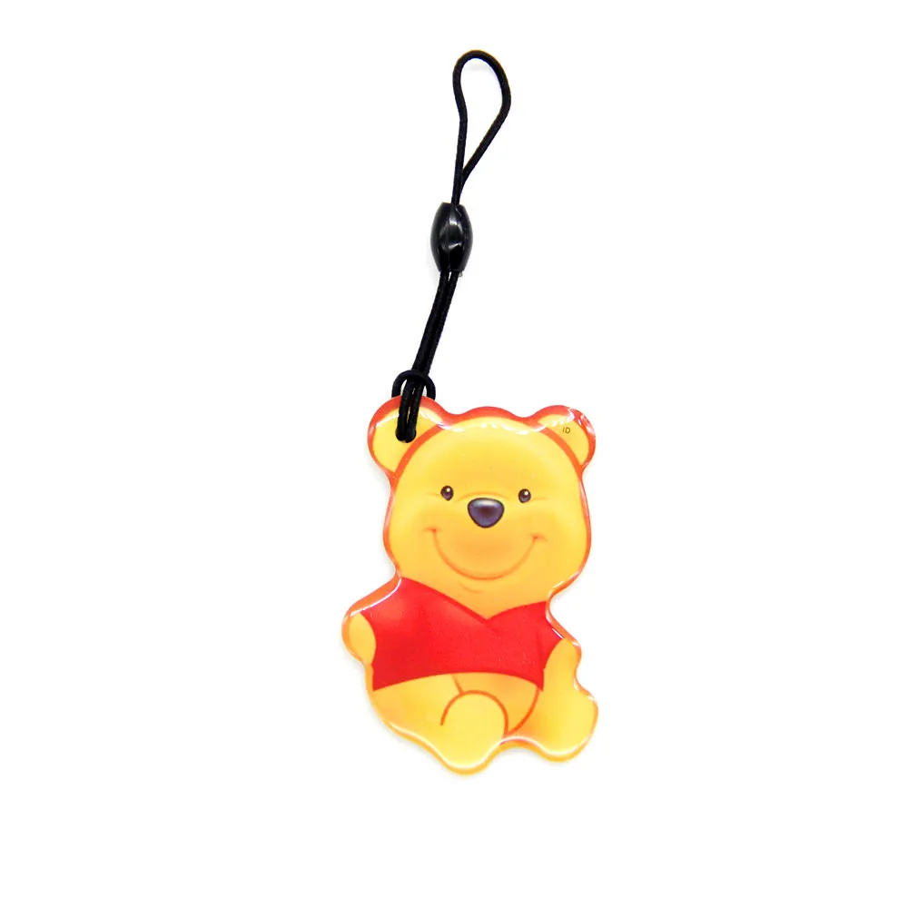 

1pcs RFID 125KHZ Replicable Writable EM4305 EM4205 Little Bear Pattern Dropping Glue Card Keyfob Key Fobs Keychain Key Token Tag