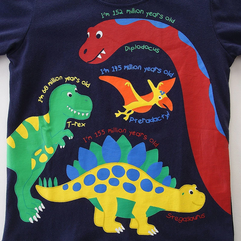 Children Clothes Autumn Blouse Baby Boys T Shirts Long Sleeve Boys T Shirts Cotton Animals Printed Dinosaur Tops