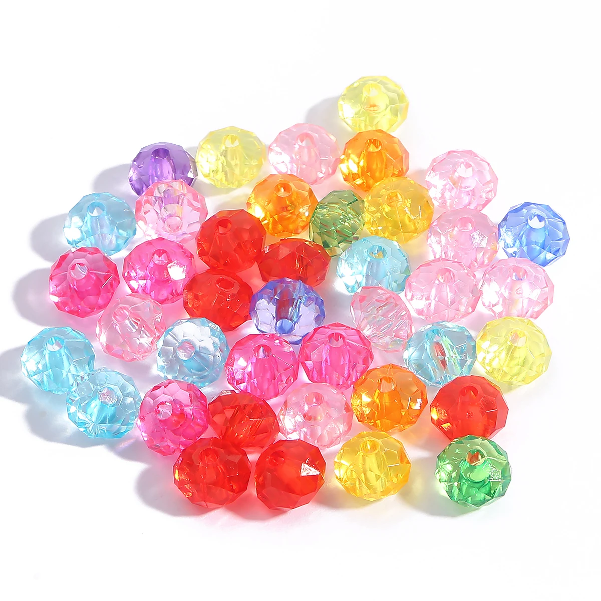 50-500Pcs 4 6 8 10mm Acrylic Spacer Beads Austria Faceted Crystal Loose Round For Jewelry Findings Making DIY | Украшения и