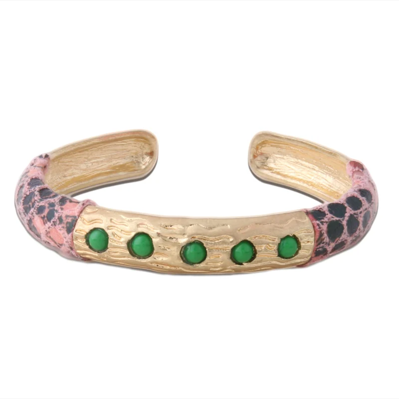 NeeFu WoFu браслеты ручной работы открытая Народно-медная провлока под заказ браслеты для женщин модная Роскошная Коллекция ювелирных изделий - Окраска металла: pink