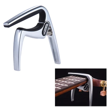 

Clip-on Guitar Capo Clamp Zinc Alloy Single-handed Quick Change for Classical Guitars