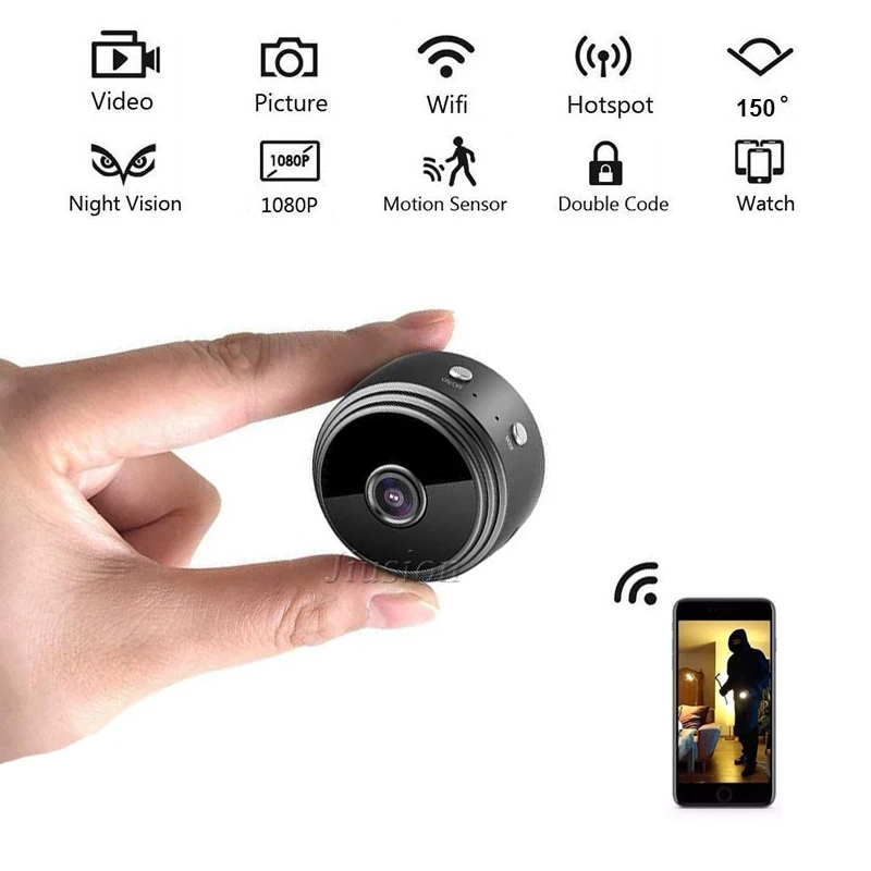 Mini IP Camera Wireless Magnetic 64G WiFi HD 1080P Home Security Night Vision UK 