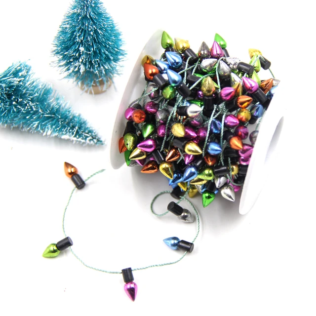 5M Christmas Garland DIY Bulbs Colorful Banner Xmas Tree Hanging Ornaments Christmas Party Birthday Decorations Home Supplies Colorful Drop