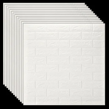 

Hot Sale PE Foam 3D Wallpaper DIY Wall Stickers Wall Decor Embossed Brick Stone Wallpaper Room House 70X77cm Poster