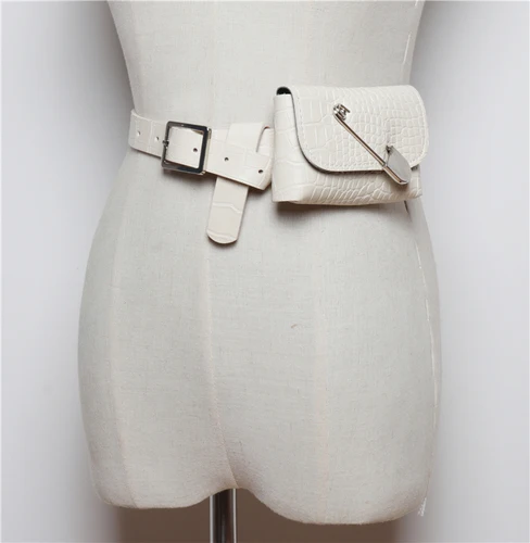 Apricot Аллигатор шаблон PU Pin Fanny Packs женская кожаная Регулируемая поясная сумка мини-сумки для денег уличная сумка для монет нагрудная сумка - Цвет: Apricot
