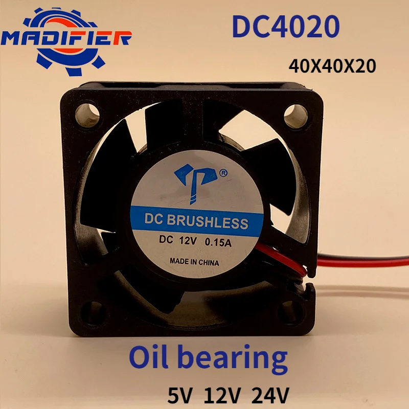 

Dc4020 DC Oil Bearing Fan 5v12v 24V Inverter Industrial Mute Cooling Fan 4cm